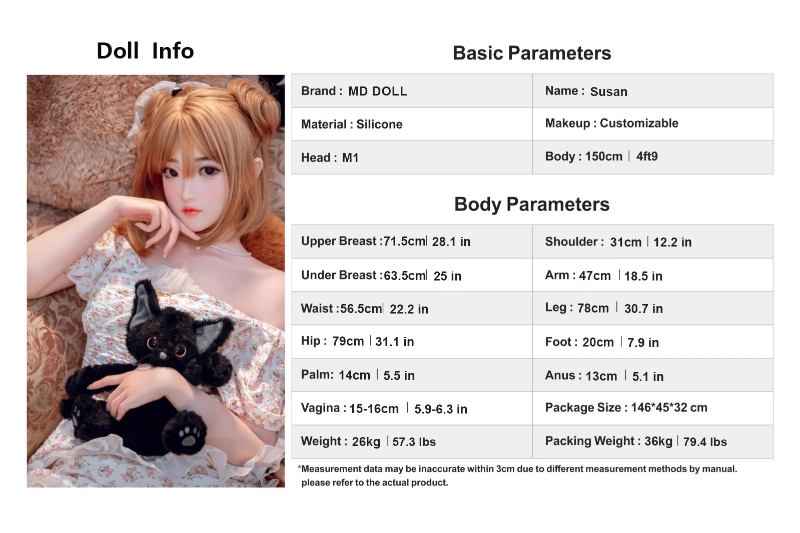 Premium Realistic Silicone Sex Doll 150cm Susan | XXXX DOLL detail image 16