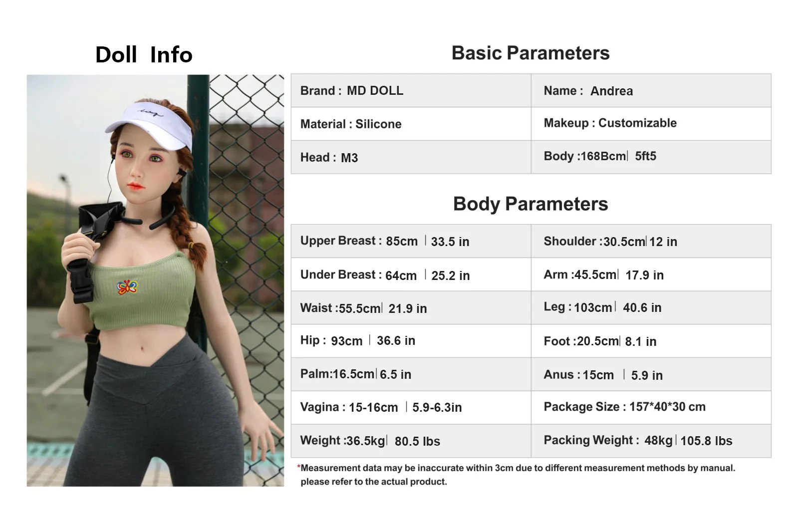Premium Realistic Silicone Sex Doll 168cm Andrea | XXXX DOLL detail image 18