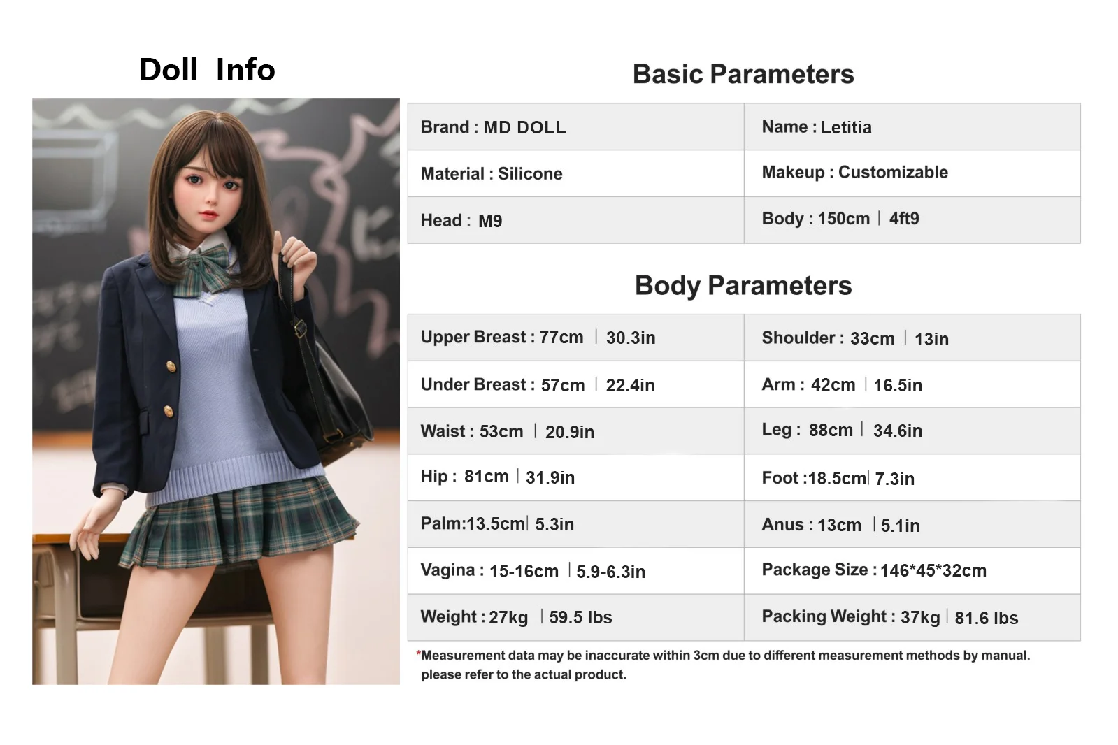Premium Realistic Silicone Sex Doll 150cm Letitia | XXXX DOLL detail image 17