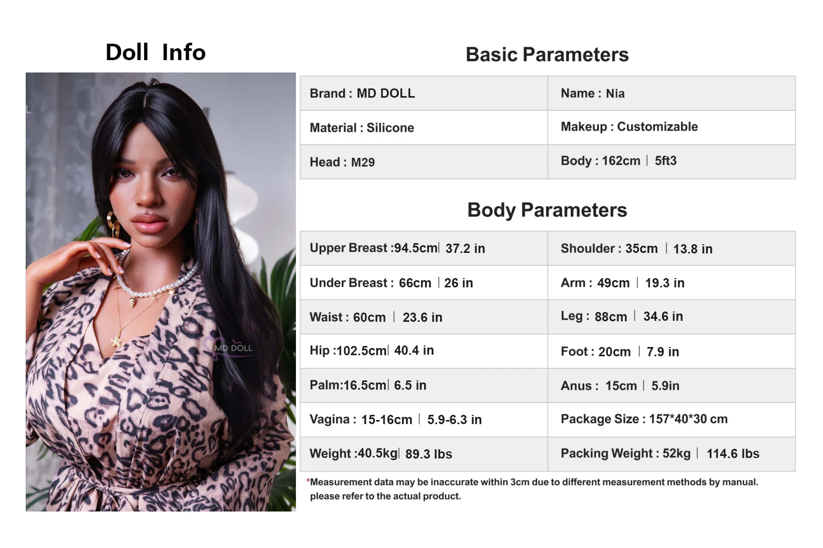 Premium Realistic Silicone Sex Doll 162cm Nia | XXXX DOLL detail image 16