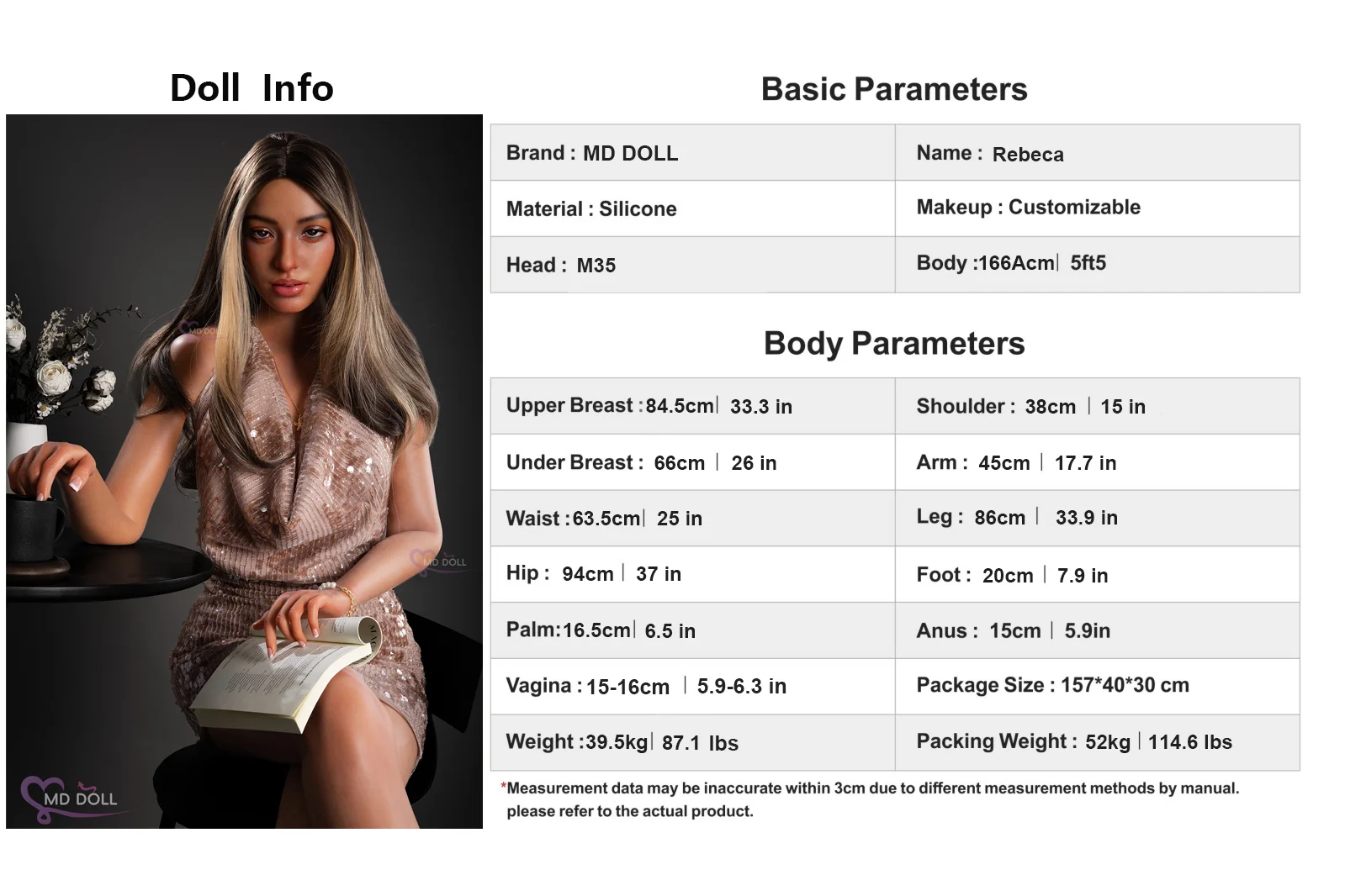 Premium Realistic Silicone Sex Doll 166cm Rebeka | XXXX DOLL detail image 21