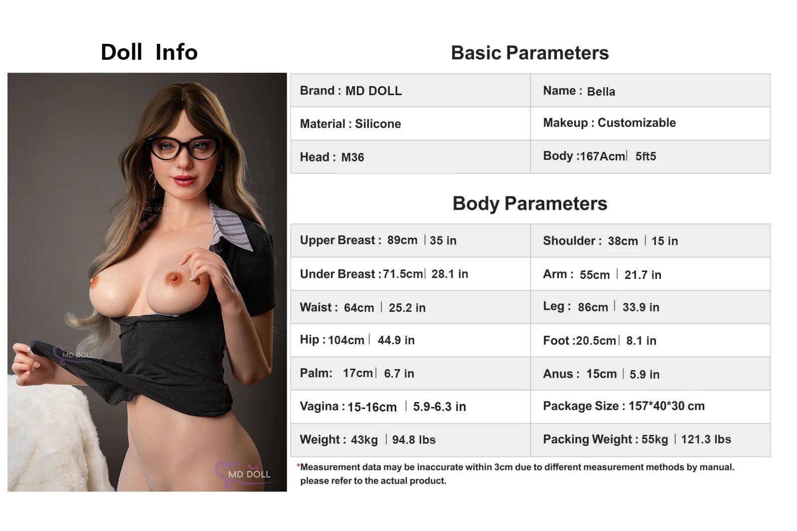 Premium Realistic Silicone Sex Doll 167cm Bella | XXXX DOLL detail image 25