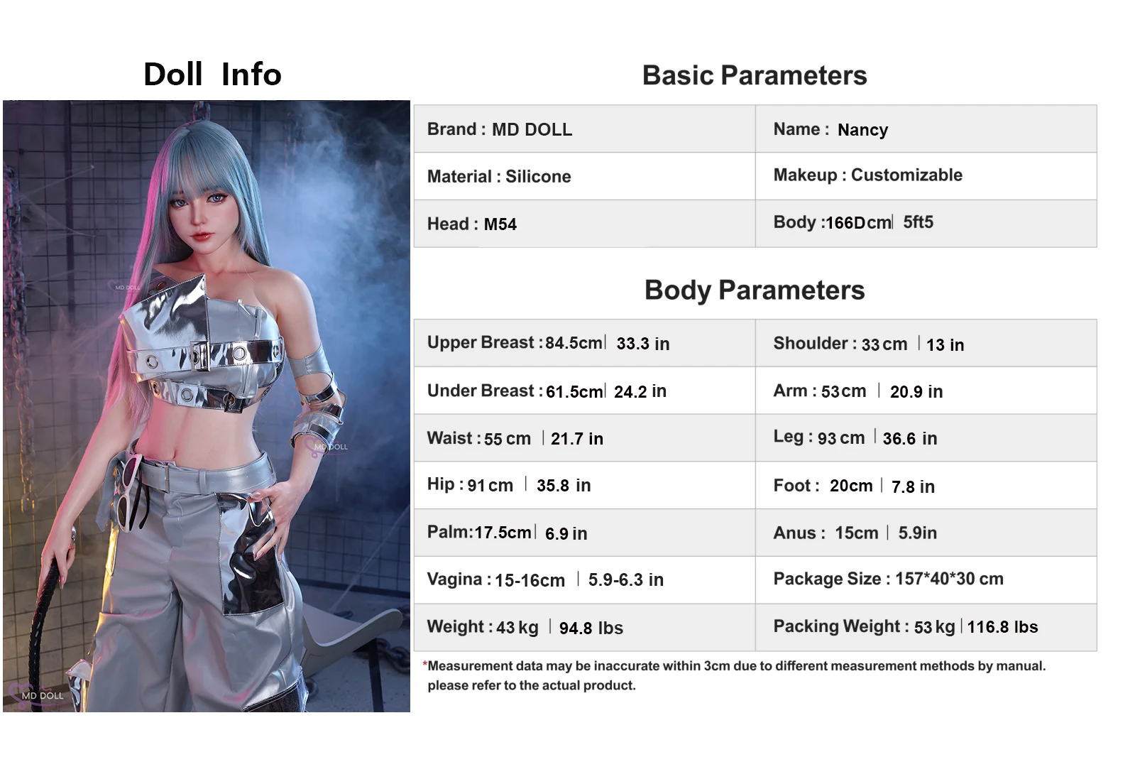 Premium Realistic Silicone Sex Doll 166cm Nancy | XXXX DOLL detail image 22