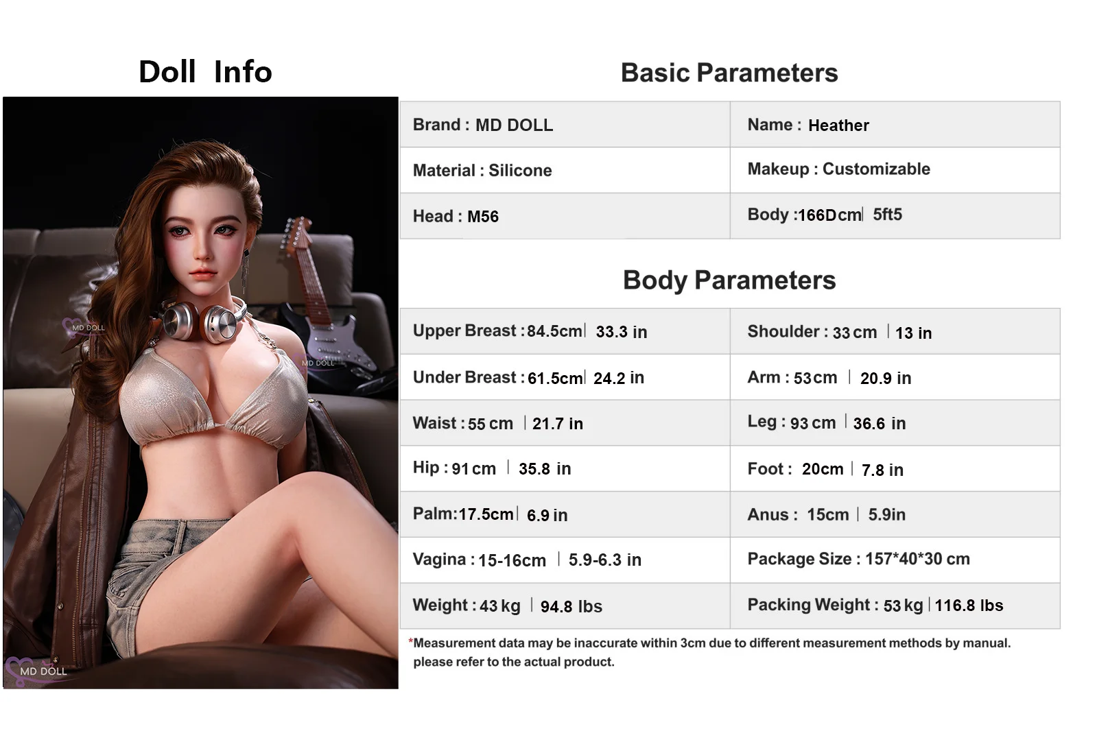 Premium Realistic Silicone Sex Doll 166cm Heather | XXXX DOLL detail image 24