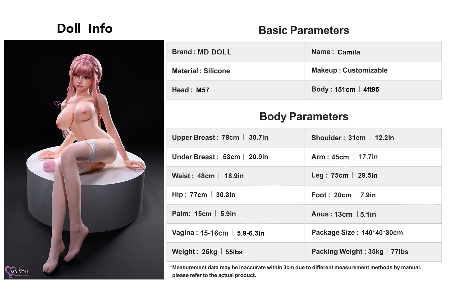 Premium Realistic Silicone Sex Doll 151cm Camila | XXXX DOLL detail image 30