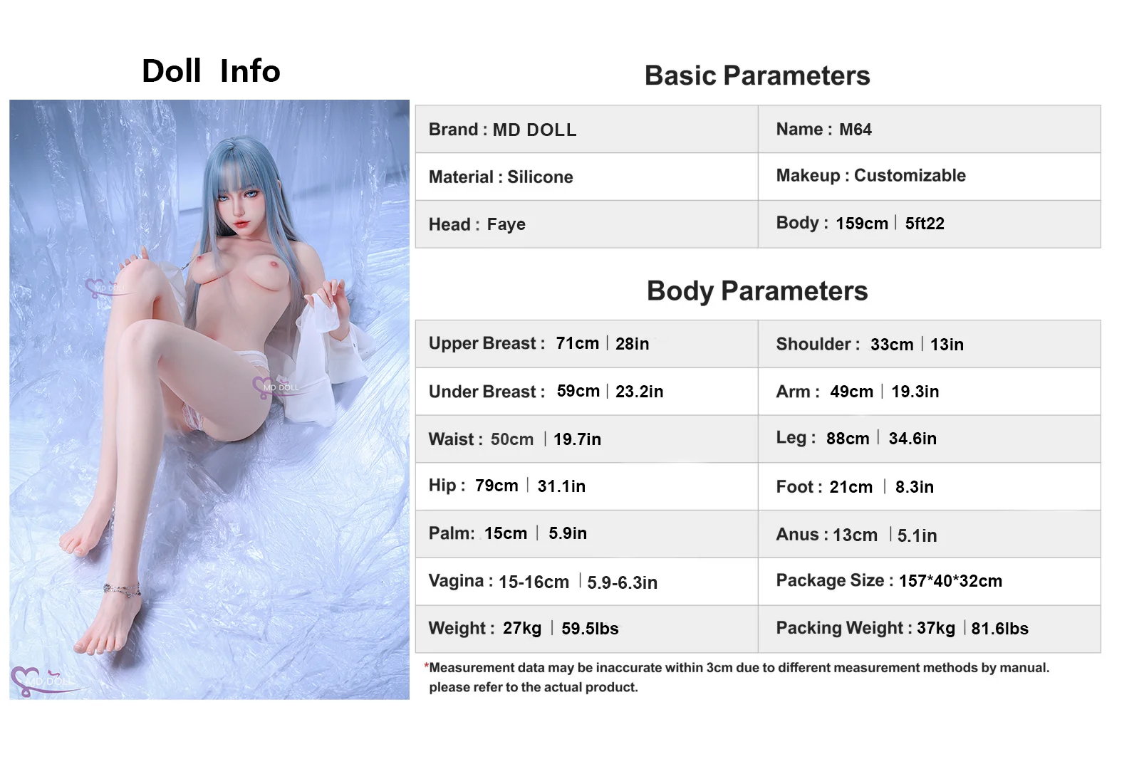 Premium Realistic Silicone Sex Doll 159cm Faye | XXXX DOLL detail image 24