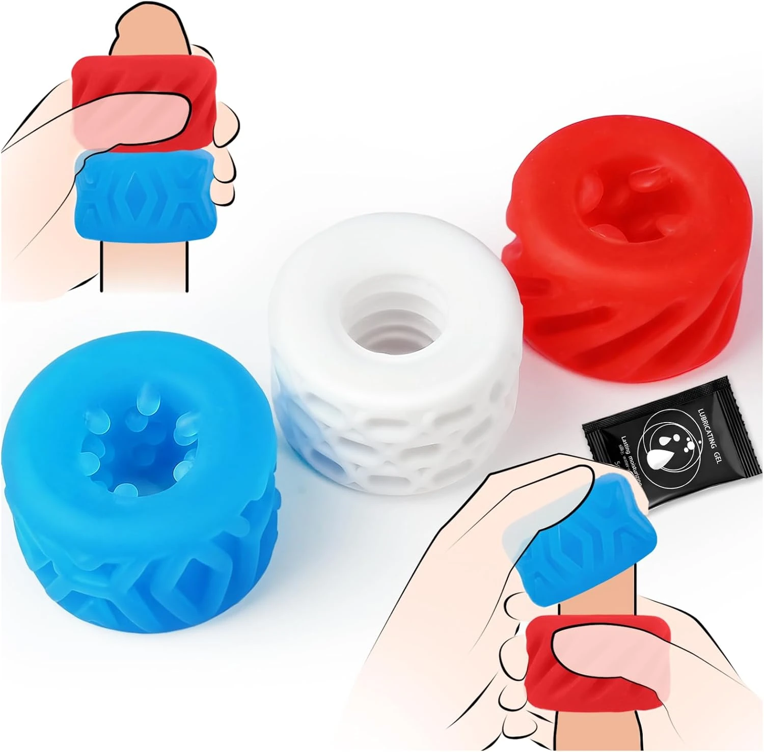 6-Texture Reversible Male Masturbator Pocket Stroker detail 6 | XXXX DOLL