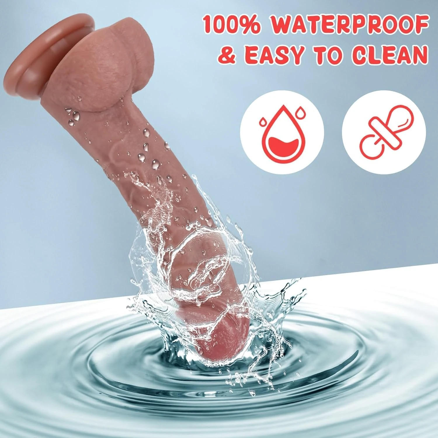 7.8-Inch Liquid Silicone Dildo with Strong Suction Cup Base detail 1 | XXXX DOLL