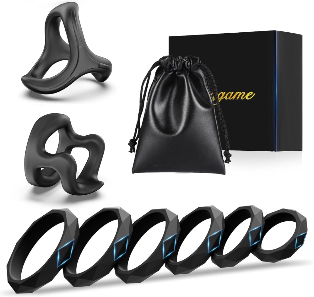 8-Size Silicone Cock Ring Set for Men’s Intimate Wellness | XXXX DOLL