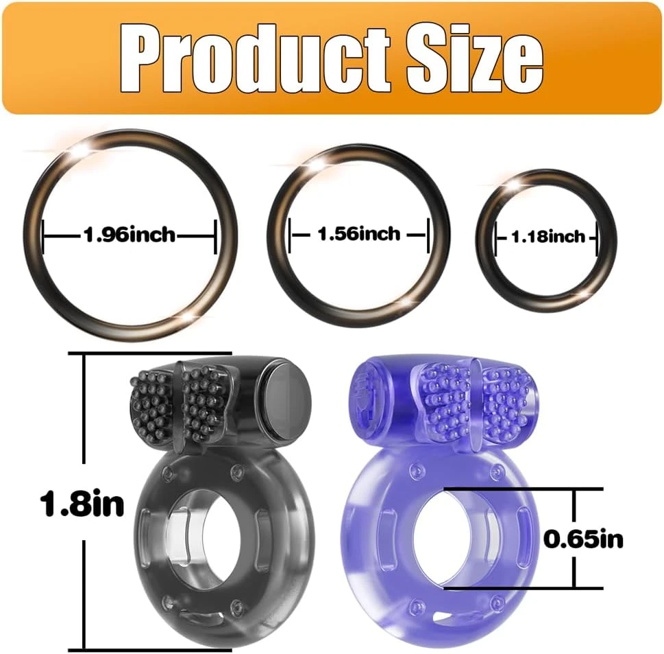 5-Piece Vibrating Cock Ring Set for Couples detail 3 | XXXX DOLL
