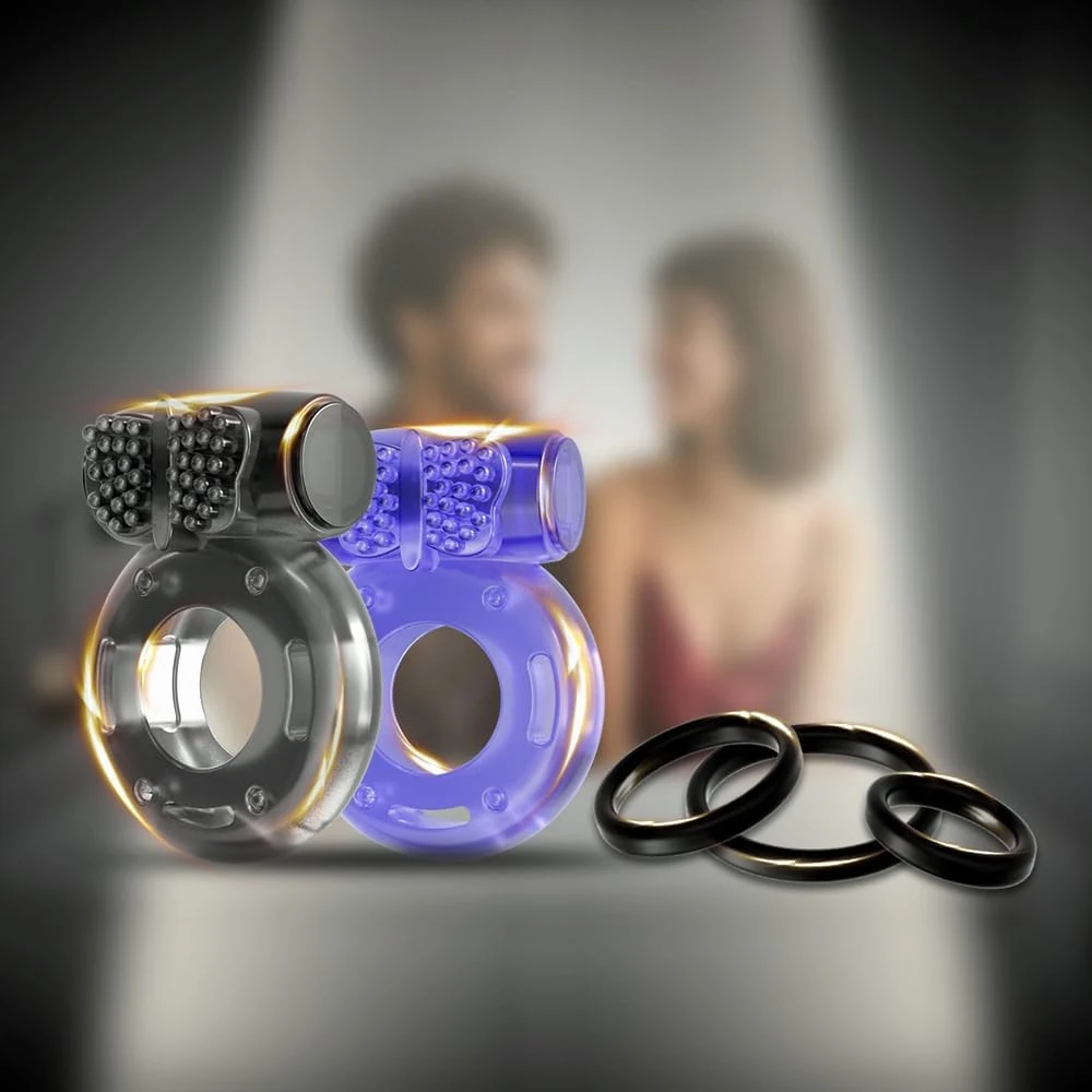 5-Piece Vibrating Cock Ring Set for Couples detail 4 | XXXX DOLL
