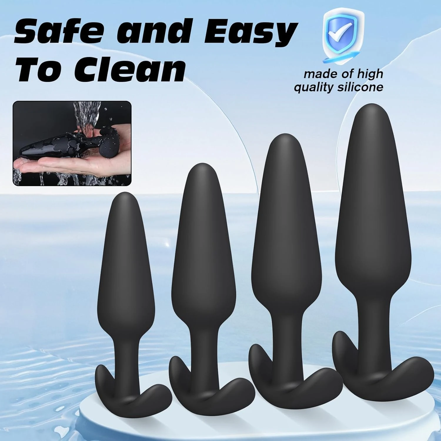 4-Piece Silicone Anal Plug Trainer Set, Beginner to Advanced detail 4 | XXXX DOLL
