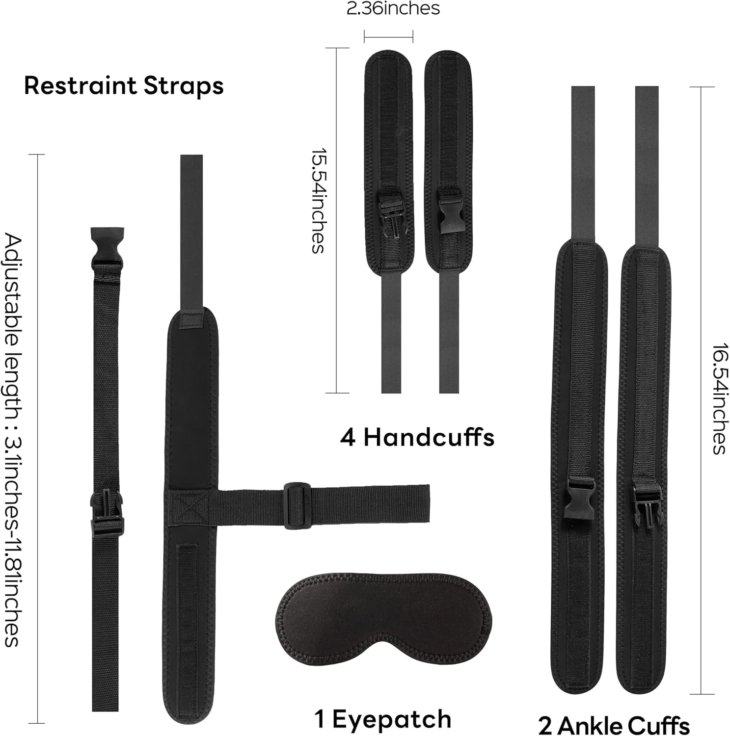 Adjustable Neck-to-Wrist Bondage Restraints Set for Couples detail 2 | XXXX DOLL