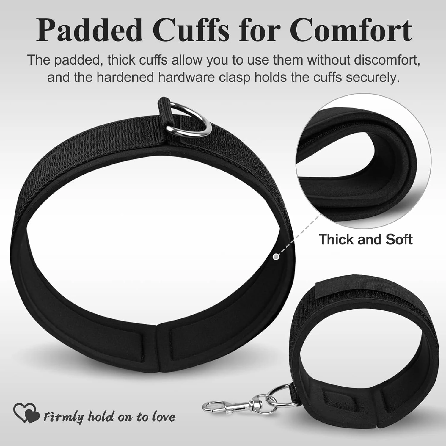 Adjustable Wrist & Thigh Cuffs Bondage Restraints Set detail 5 | XXXX DOLL