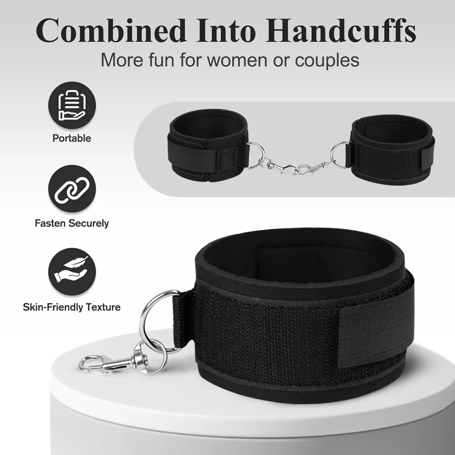 Adjustable Wrist & Thigh Cuffs Bondage Restraints Set detail 7 | XXXX DOLL