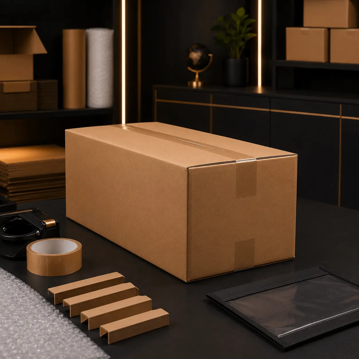 Plain discreet shipping carton without product branding